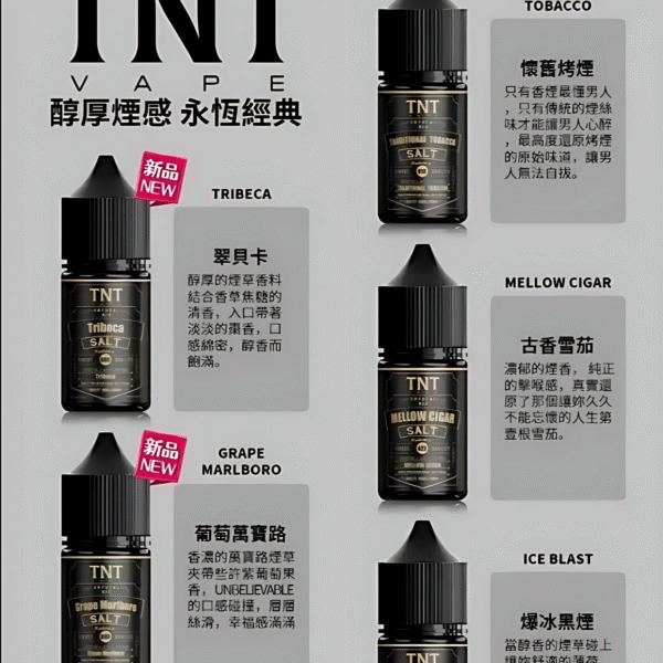 TNT小煙油 煙草煙油推薦 30ml/35mg 經典煙草味小煙主機專用 買五送一